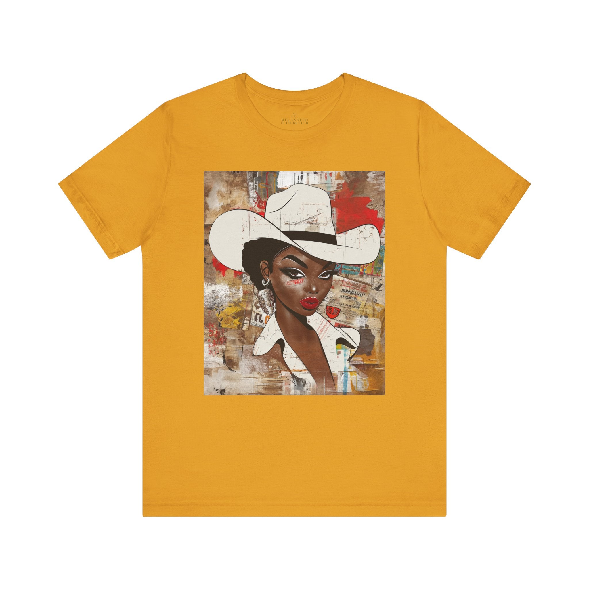 Black Cowgirl Tee Graffiti Cartoon Afrocentric Western Style Tee Brown Skin Cowgirl Tee Edgy African American Shirt Pop Art Tee