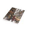 African American Christmas Shoppers Holiday Card featuring stylish Black families shopping in New York City during the holiday season, available as a single card or multipack with white envelopes.