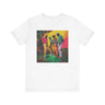 Black Men Golfers Tee Shirt featuring vibrant, colorful golf-inspired design. Perfect golfing attire for African American men who love the sport and celebrate Black culture in golf.