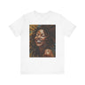 Afro Locs Girl Tee in white.