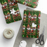 Black Santa Helpers Christmas Gift Wrapping Papers