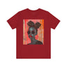 Black Woman Afrofuturism Tee featuring African American woman with Bantu knots and round fashion sunglasses, Afrocentric unisex shirt with futuristic and cultural design.