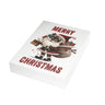 African American Santa Christmas Card – Afrocentric holiday greeting featuring a Black Santa Claus design, festive Christmas card with envelope. (30 cards)