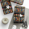 Christmas Nutcracker Black Wooden Soldiers Gift Wrapping Paper