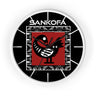 Adinkra Sankofa Wall Clock featuring the Ghanaian “Go Back and Get It” bird symbol. Afrocentric wall decor celebrating African heritage and ancestral wisdom.