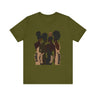 African American Women Tee Take Back Your Power Shirt in military green.