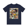 Graphic tee featuring an abstract cartoon-style illustration of a confident Black woman with stylish black-framed eyeglasses and a one-eyed inquisitive stare. The design has a bold, graffiti-inspired look that celebrates Black girl magic, attitude, and self-expression.