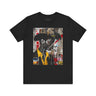 Western Rugged Black Cowboy Tee featuring an edgy African American man with a cigar and whiskey. A bold Afrocentric culture shirt with pop art, graffiti, and collage-inspired design.