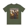 African American Gothic Farmer Tee Shirt in military green