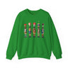 Black Nutcracker Soldiers Sweatshirt featuring African American nutcracker soldier designs, holiday Christmas apparel, ugly sweater gift, festive holiday party celebration crewneck.