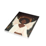 Black Woman Angel Holiday Greeting Card featuring an elegant African American angel illustration, available as a single card or multipack with envelopes. (10 cards)