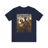 African American Gothic Farmer Tee Shirt in navy.