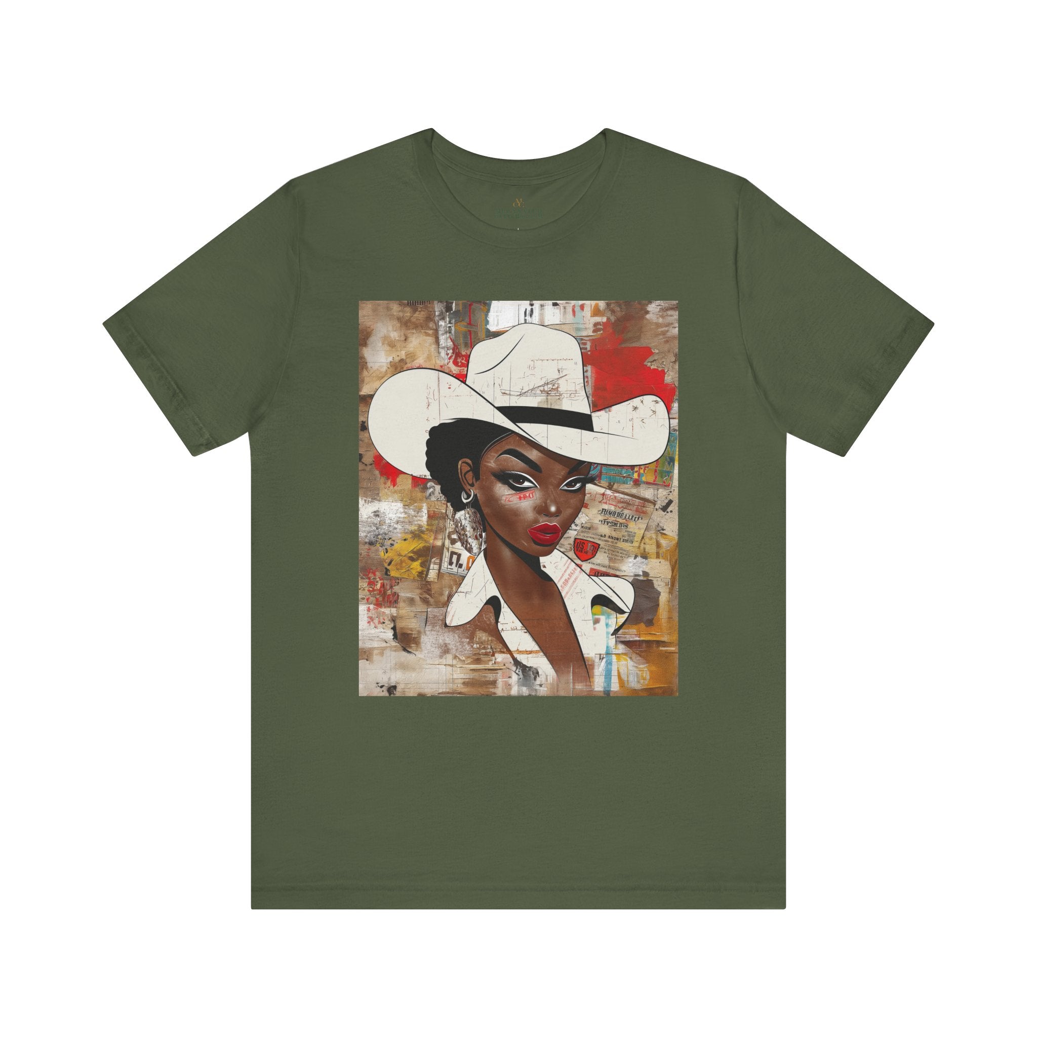 Black Cowgirl Tee Graffiti Cartoon Afrocentric Western Style Tee Brown Skin Cowgirl Tee Edgy African American Shirt Pop Art Tee