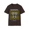 Adinka Sankofa African Tee Shirt in brown.