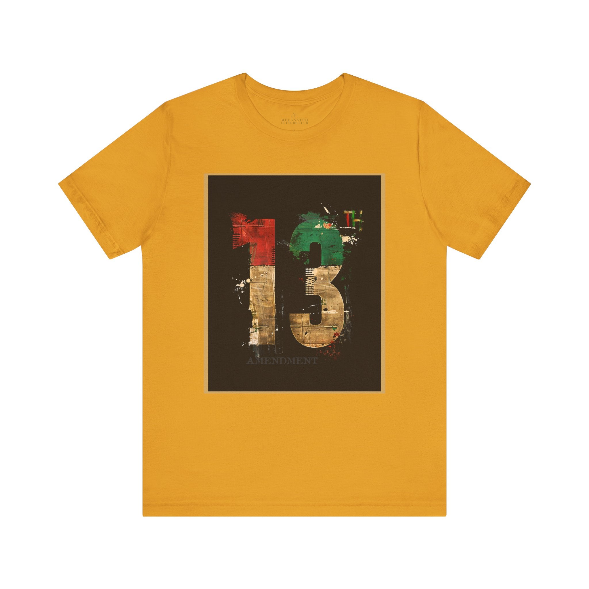 Thirteenth 13th Amendment Constitution Tee in mustard.
