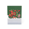 Black Santa Christmas Card featuring African American Santa Claus with the word “JOY,” Afrocentric holiday greeting card available as single or multipack with envelopes.