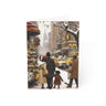 African American Family Christmas Card featuring a stylish Black family holiday shopping in New York City, Afrocentric holiday greeting card available as single or multipack with white envelopes.