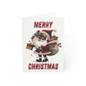 African American Santa Christmas Card – Afrocentric holiday greeting featuring a Black Santa Claus design, festive Christmas card with envelope.