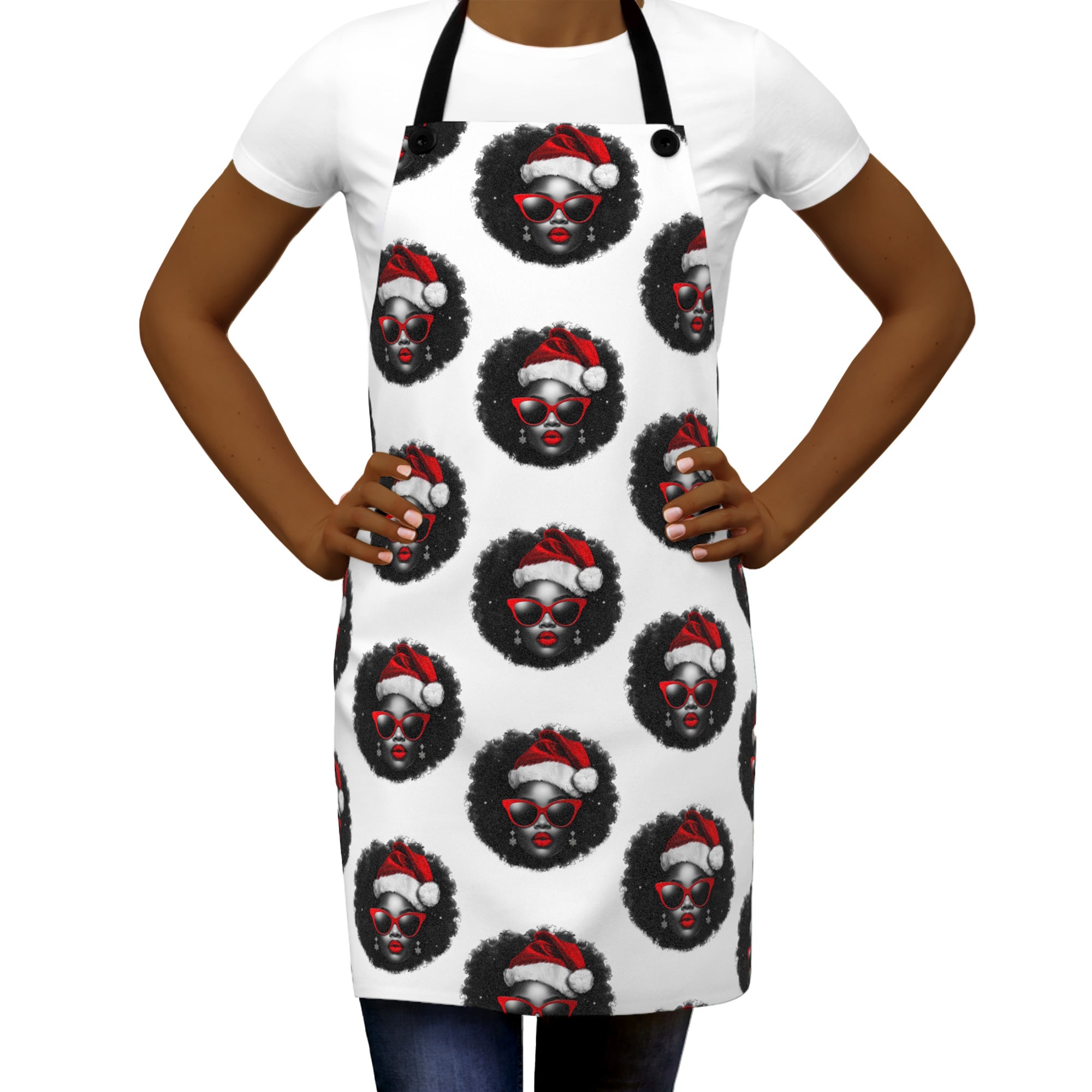 Mrs Black Santa Apron