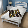 African Mud Cloth Print Velveteen Blanket 30" x 40" size.