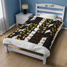 African Mud Cloth Print Velveteen Blanket 50" x 60" size.