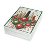 Chicago Skyline Christmas Card featuring the John Hancock Building decorated with festive ornaments, Windy City holiday greeting card available as a single card or multipack with envelopes. (50 cards)