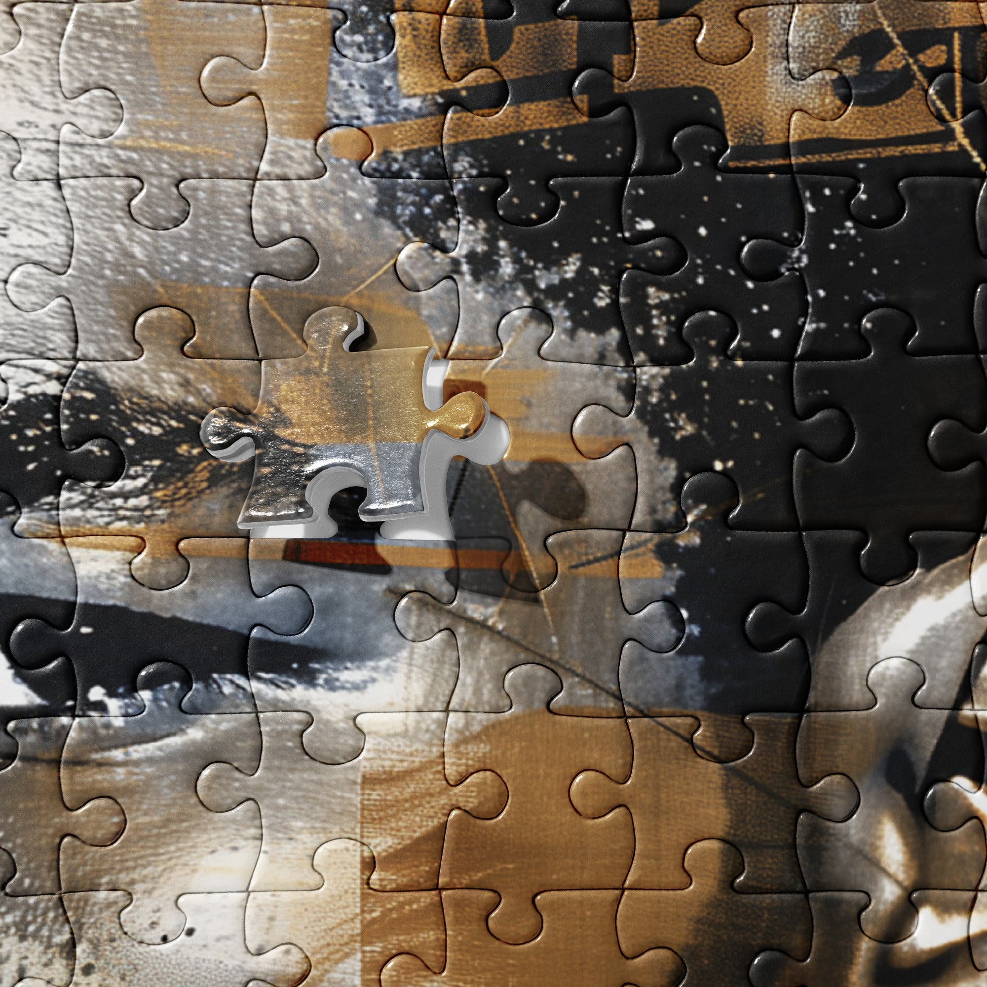 Muhammad Ali Jigsaw Puzzle featuring Afrocentric artwork of the legendary heavyweight boxing champion, known as the G.O.A.T., in a bold and inspiring design.