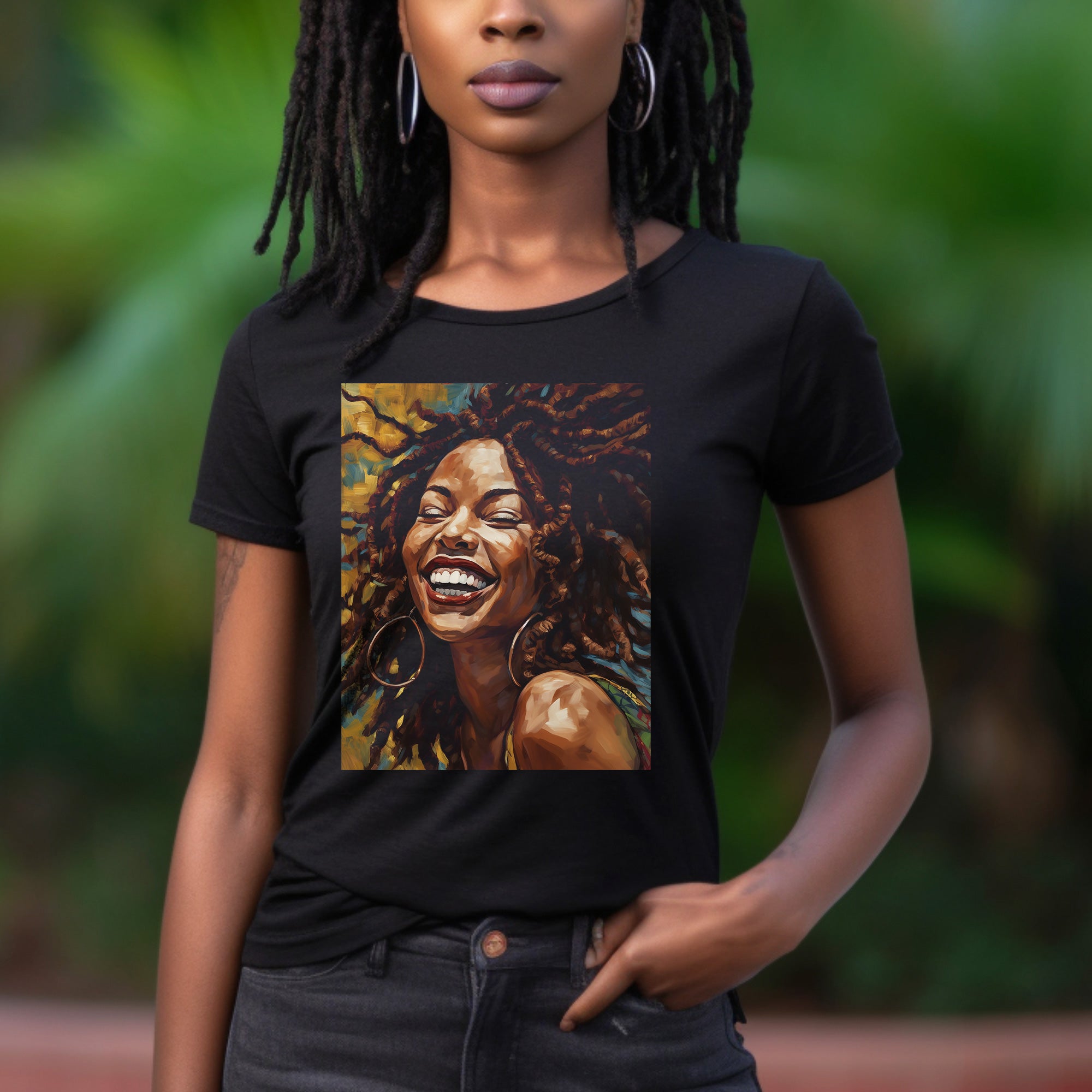 Afro Locs Girl Tee.