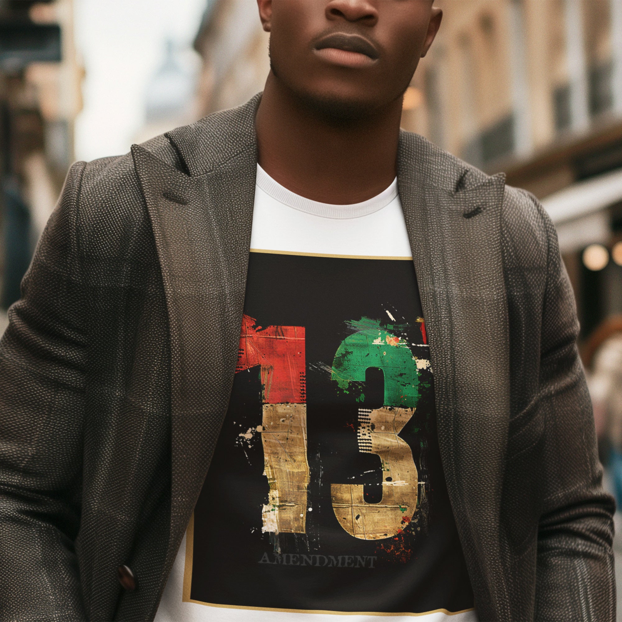 Thirteenth 13th Amendment Constitution Tee in white.