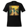 Follow the Yellow Brick Road Tee Afro Woman Tshirt in black.