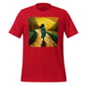 Follow the Yellow Brick Road Tee Afro Woman Tshirt in red.