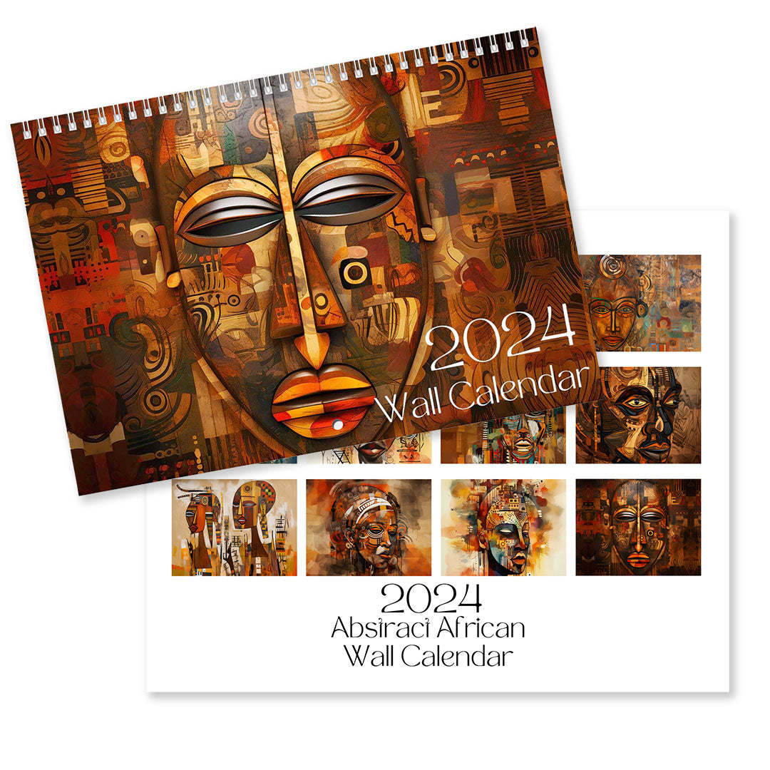 Celebrate 2024 In Style With Our Afrocentric Wall And Desktop Calendar   Ig Calendar Abstract African Front Back 