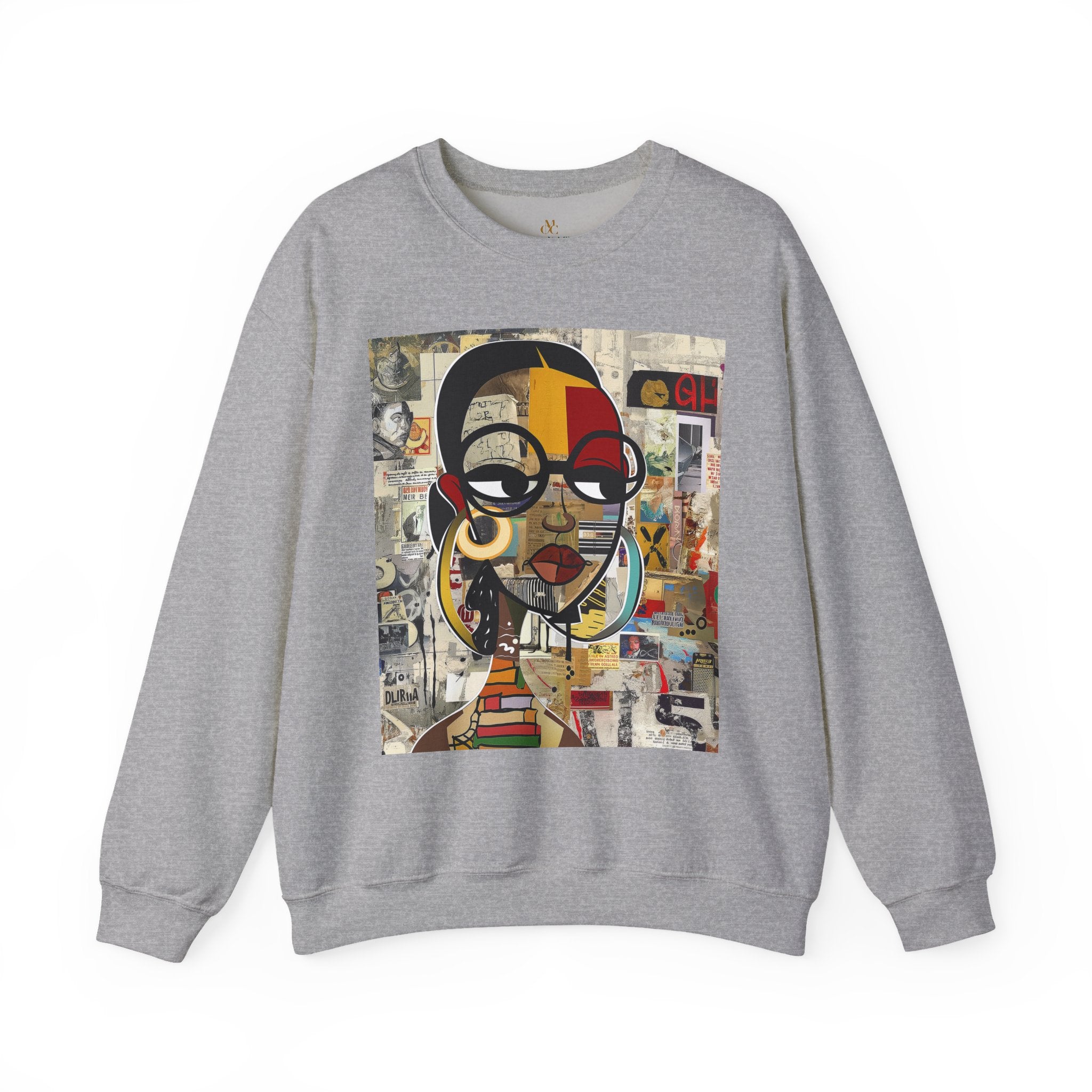 Boss Babe sweatshirt featuring an abstract cartoon Black girl named Latisha in bold graffiti style, celebrating confidence, melanin, and empowerment.