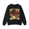 African American Woman Bowling Sweatshirt in black.