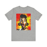 Afrocentric Pop Art Tee Shirt in athletic heather.