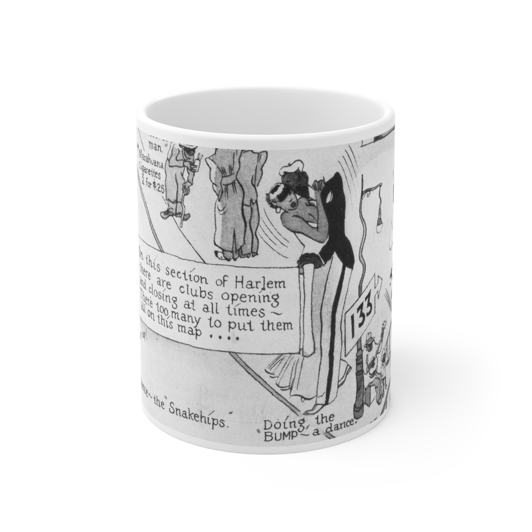 Harlem Map Dance Nightclubs Coffee Mug