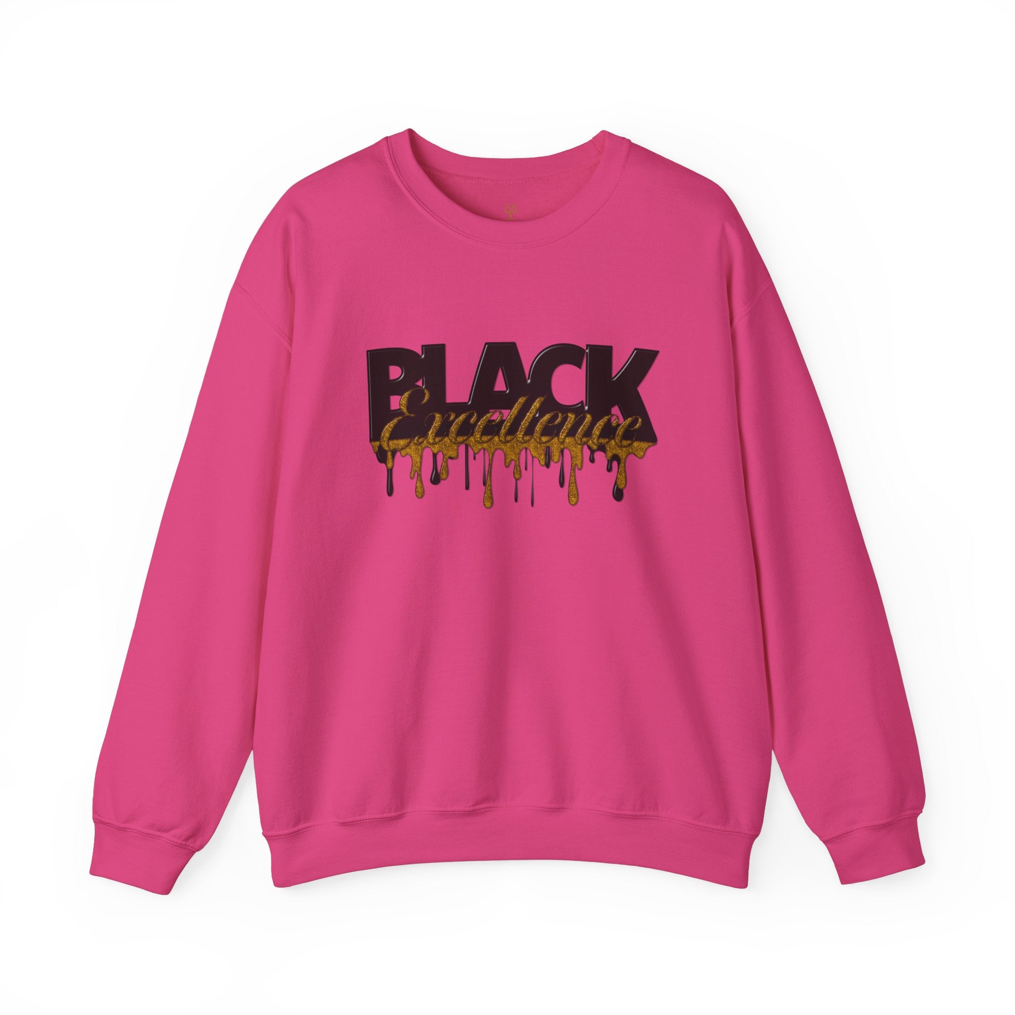 Black Excellence long sleeve sweatshirt in pink.