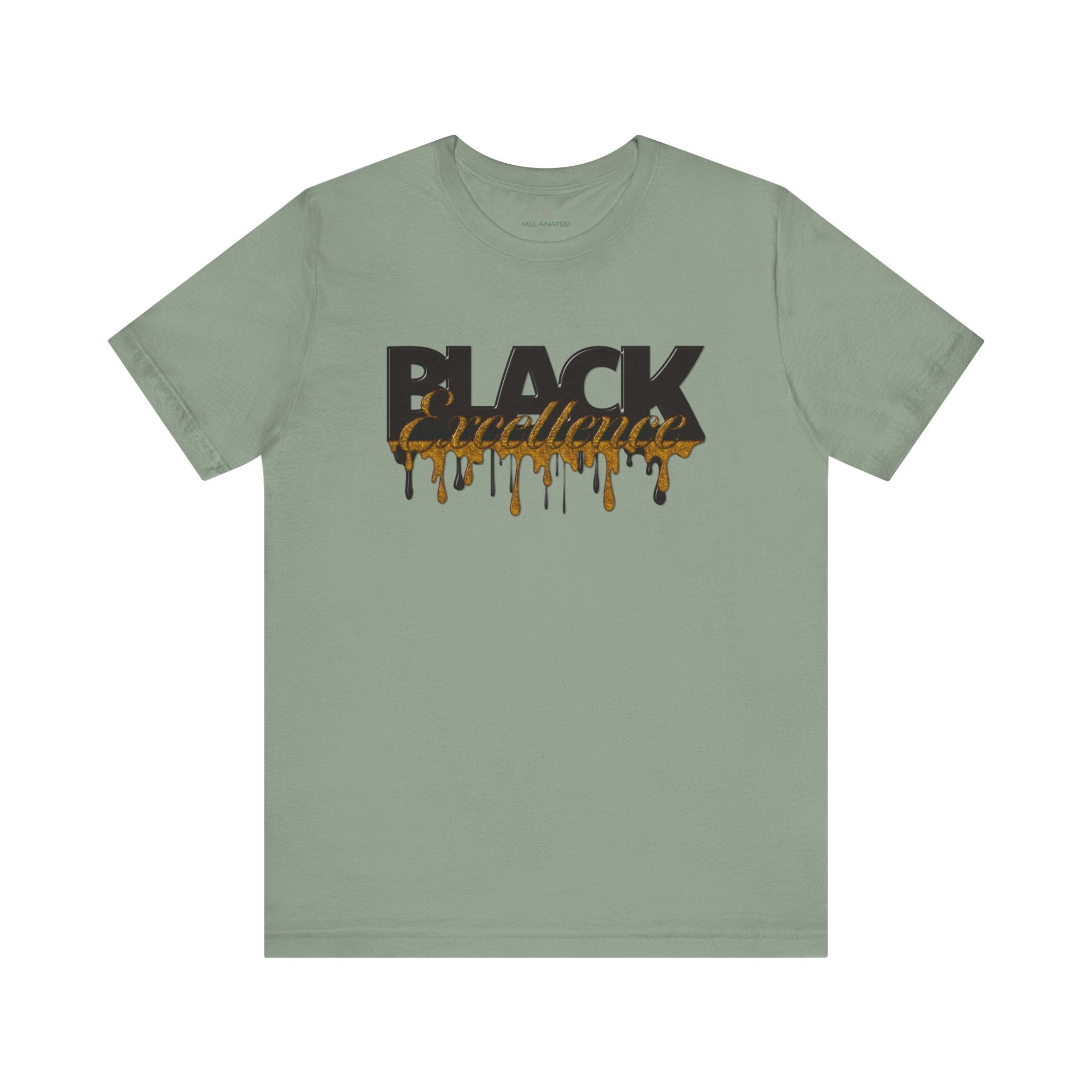 Black Excellence Tee Shirt in sage.