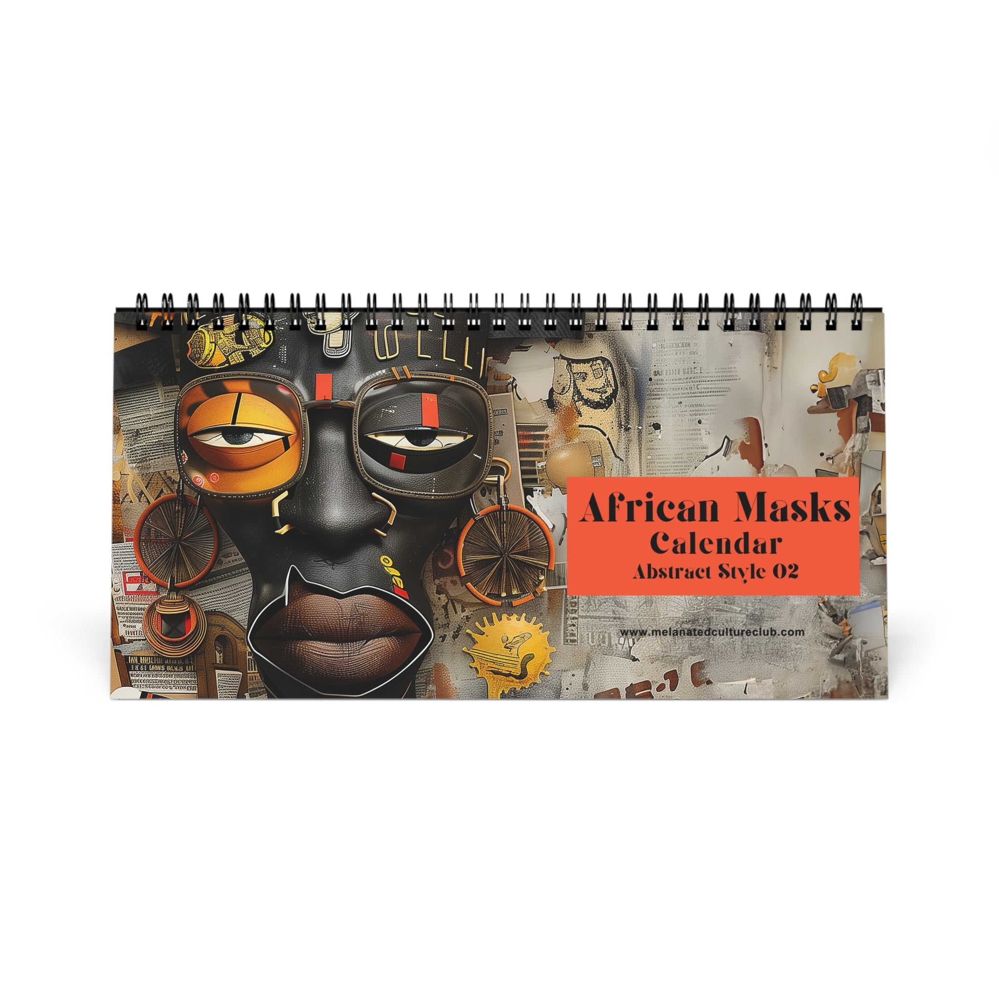 African Masks 2025 Desk Calendar 3D Style