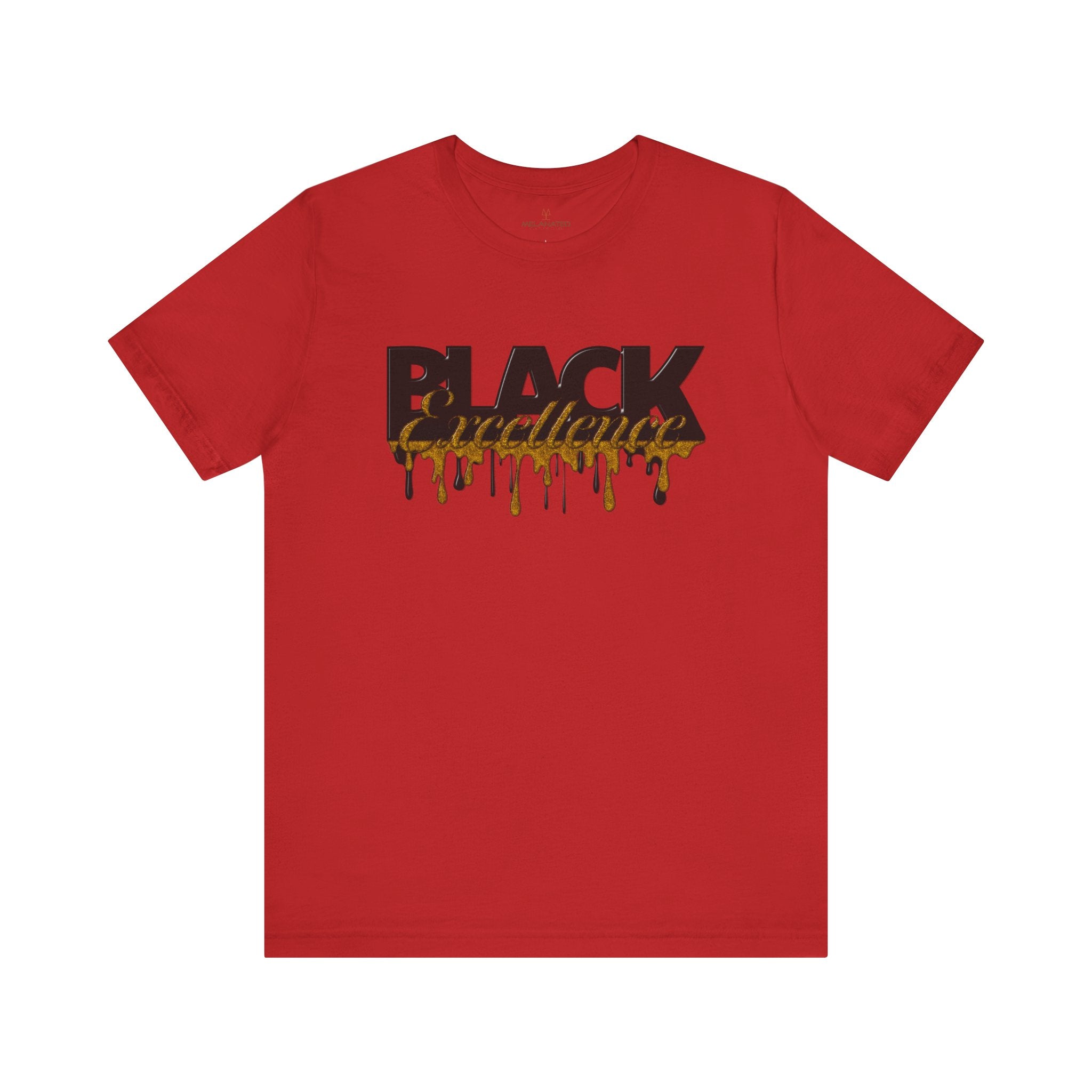 Black Excellence Tee Shirt in red.