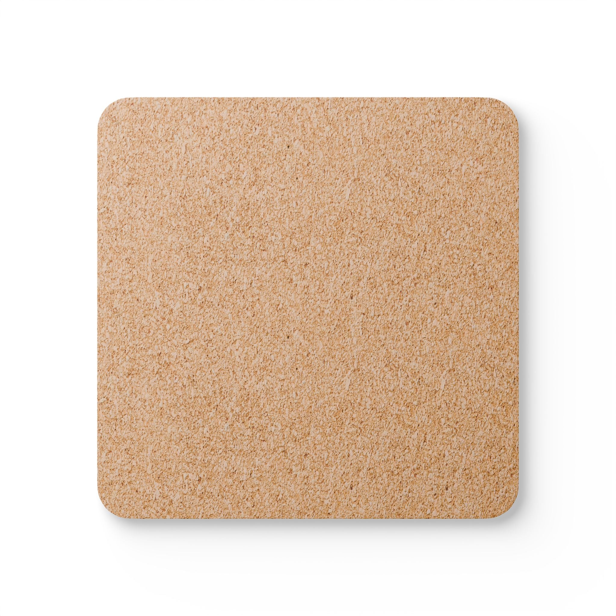 Back cork view of African Mask beverage coaster, displayed against a white background.