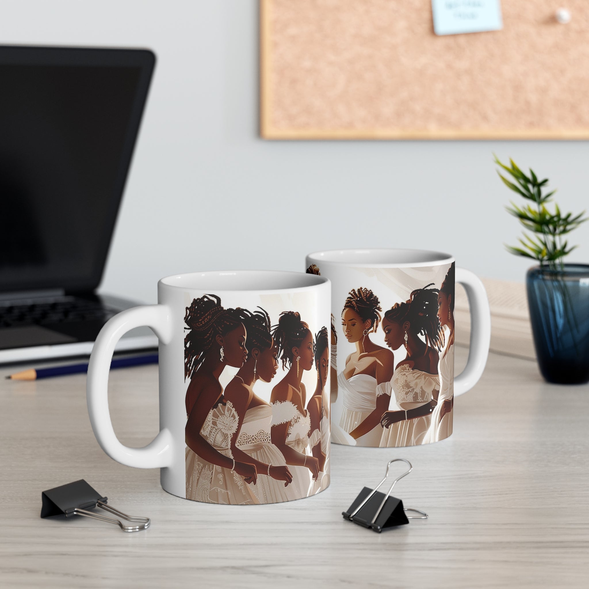 Black Brides and Bridesmaids Mug