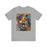 Black woman pop art tee, Afrocentric graphic shirt, scream comic tee, retro 70s psychedelic top, Black streetwear fashion, Afro pop culture shirt, vibrant Black woman art tee, halftone retro t-shirt, Afro art clothing, bold comic style tee