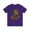 Roller Skater Psychedelic Afrocentric Style Tee in purple.