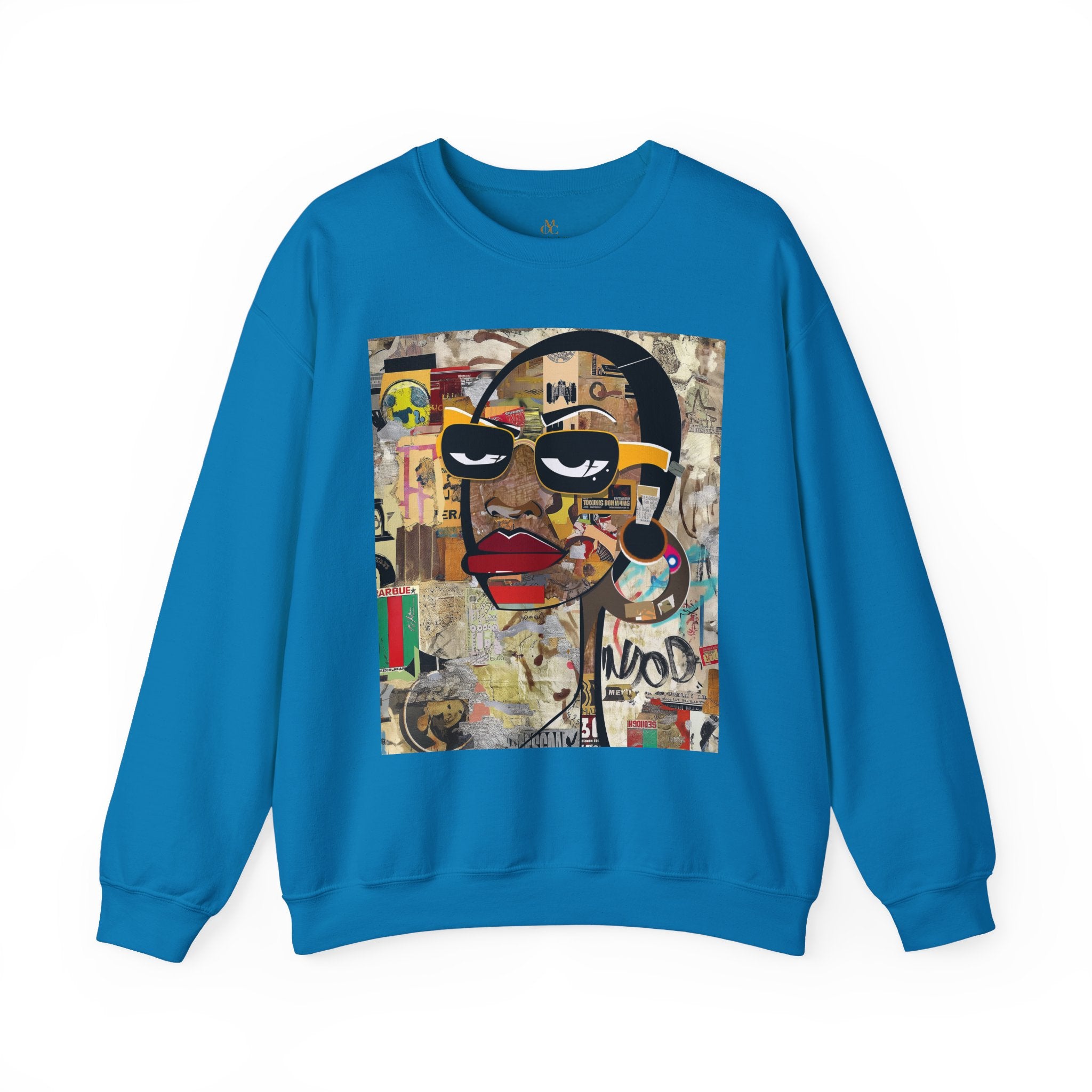 Boss Babe sweatshirt featuring an abstract cartoon Black girl named Keisha in bold graffiti style, celebrating confidence, melanin, and empowerment.