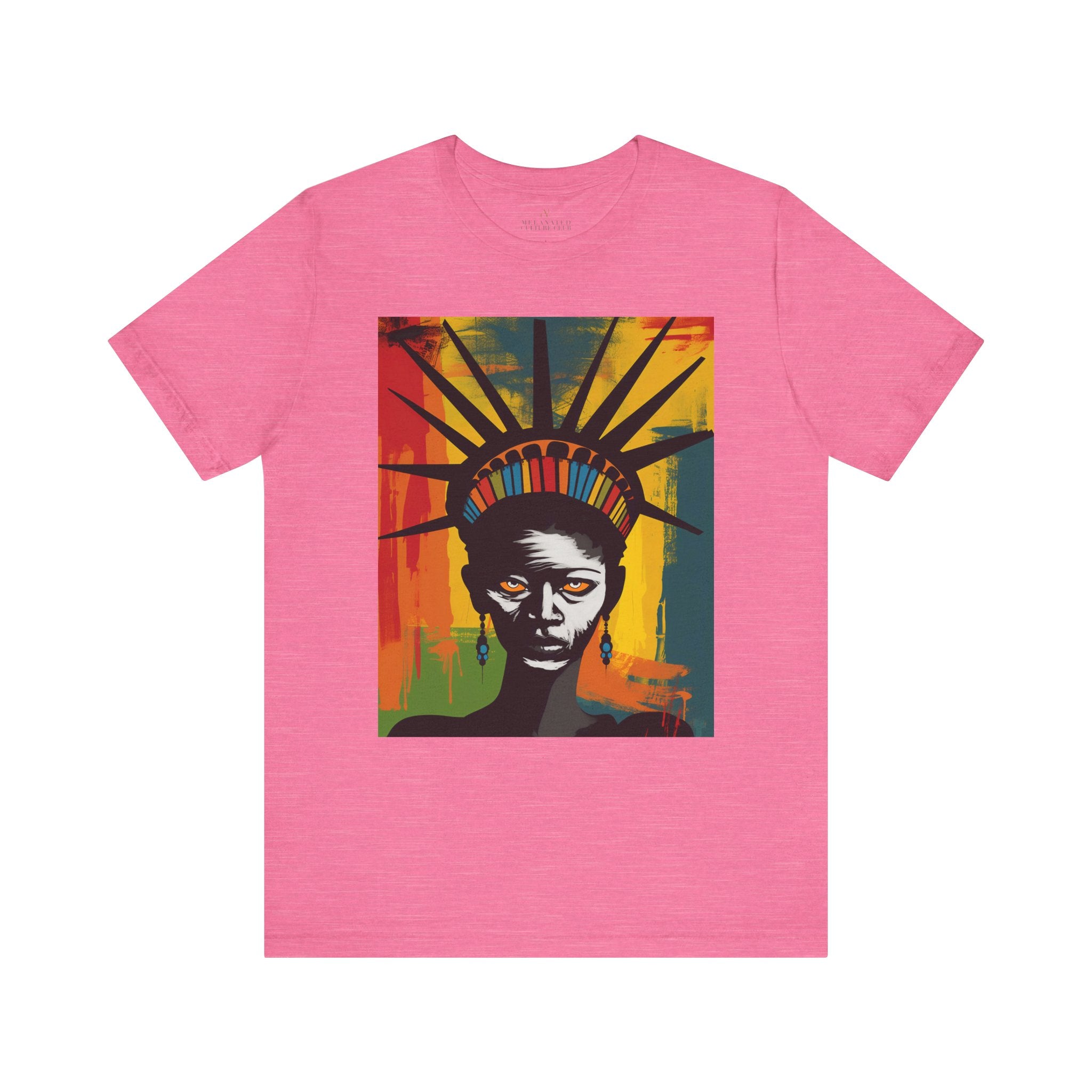 African American Statue of Liberty in pink.