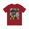 Western Black Cowboy Tee Afrocentric Culture Cowboy Shirt in red.