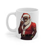 Black Santa Claus White Ceramic Mug 11oz