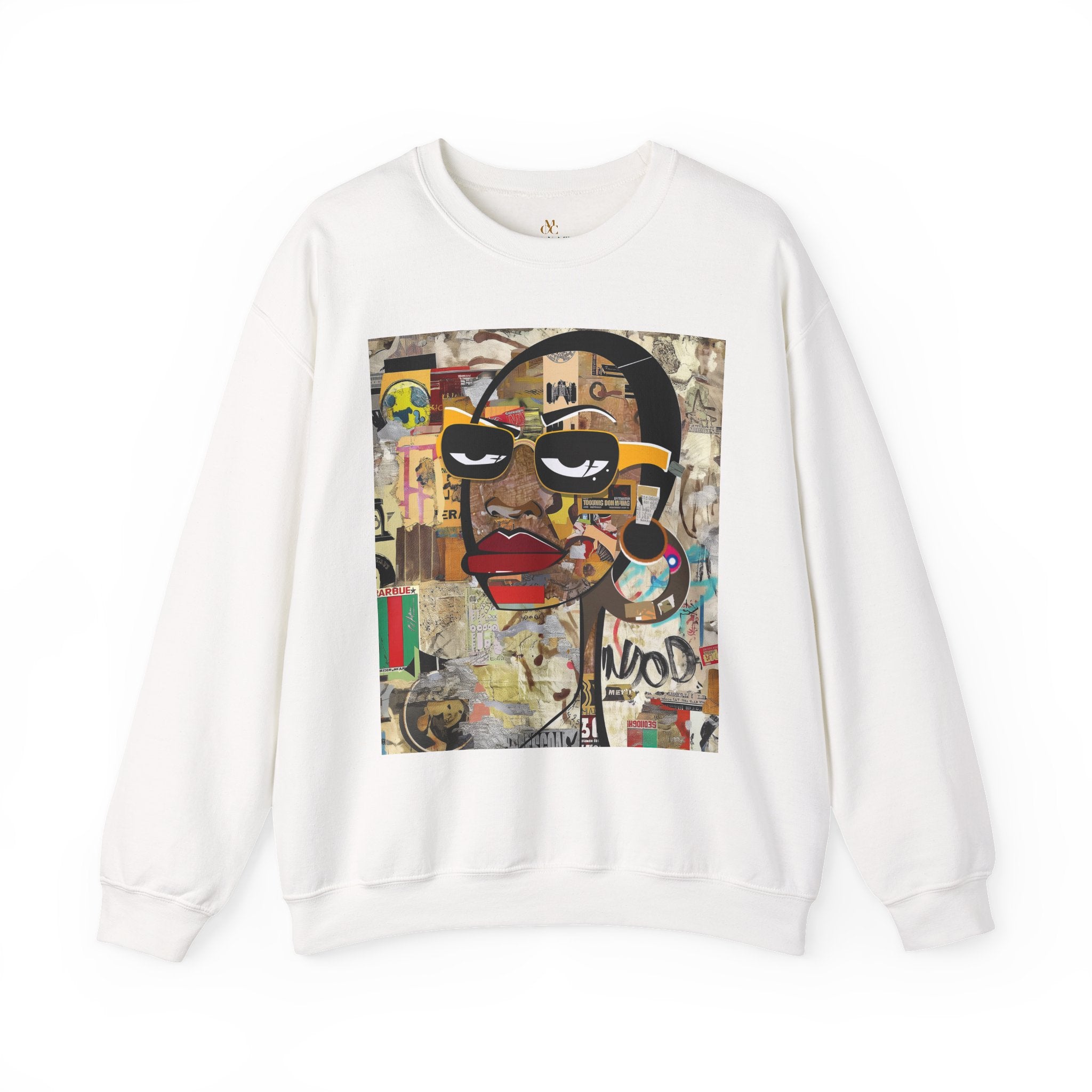 Boss Babe sweatshirt featuring an abstract cartoon Black girl named Keisha in bold graffiti style, celebrating confidence, melanin, and empowerment.