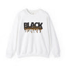 Black Excellence long sleeve sweatshirt in white.